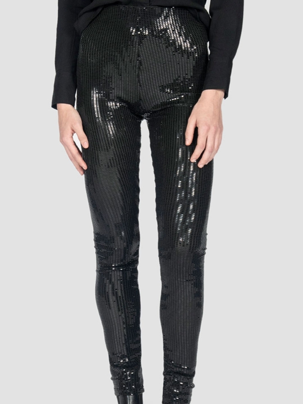 STRAIGHT TO HELL Black Disco Fever Leggings XS